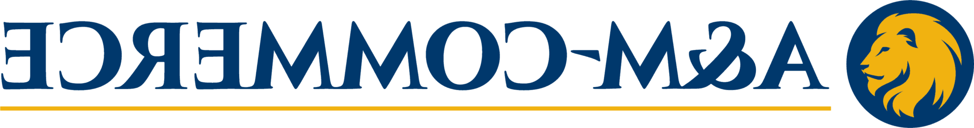 One line A&M-Commerce logo on light background.
