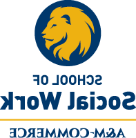 Unit logo two-line with lion in the center example for light background.